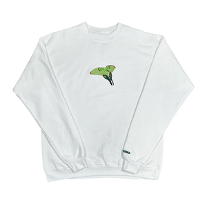 LUNA MOTH CREWNECK (WHITE)